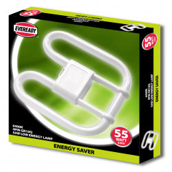 Eveready 2D Lamp 55W 4 PIN 240V CFL